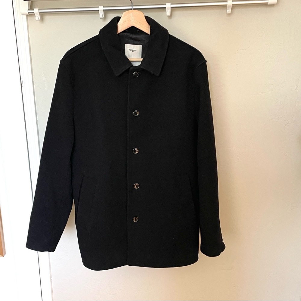 Percival Black Pea Coat